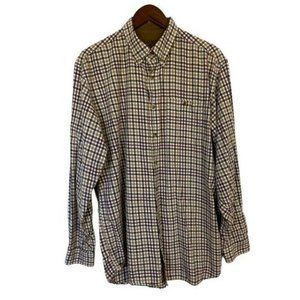 L.L. Bean Town & Field Oxford Shirt White Gingham